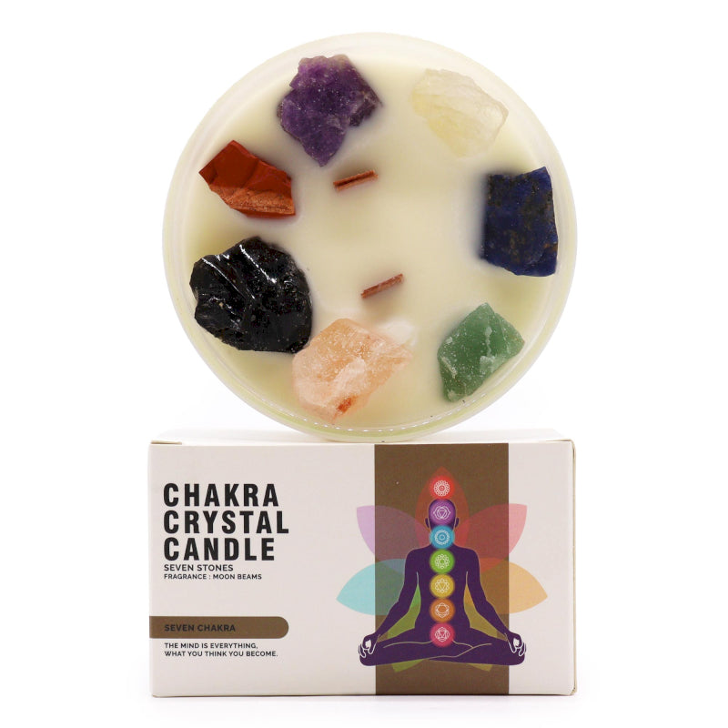 Chakra Crystal Candle Seven Chakras