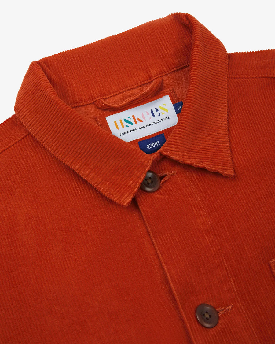 Uskees Cord Overshirt Rust