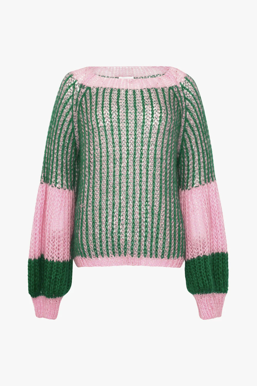 Noella Liana Knit Jumper Italian Yarn Pink Green