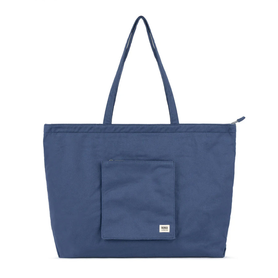 Roka Portabello Tote Bag Dark Denim Wash