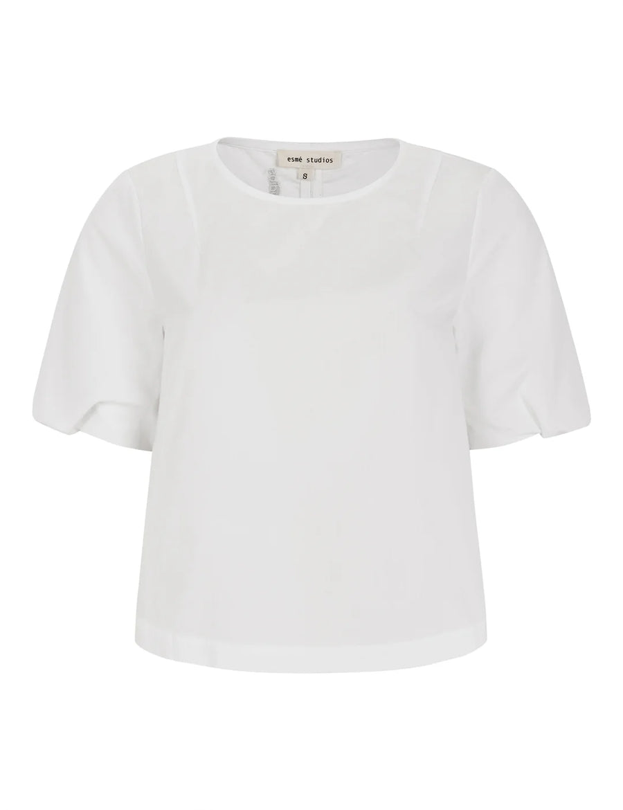 Esme Studios Coban Blouse Shirt Organic White Cotton GOTS