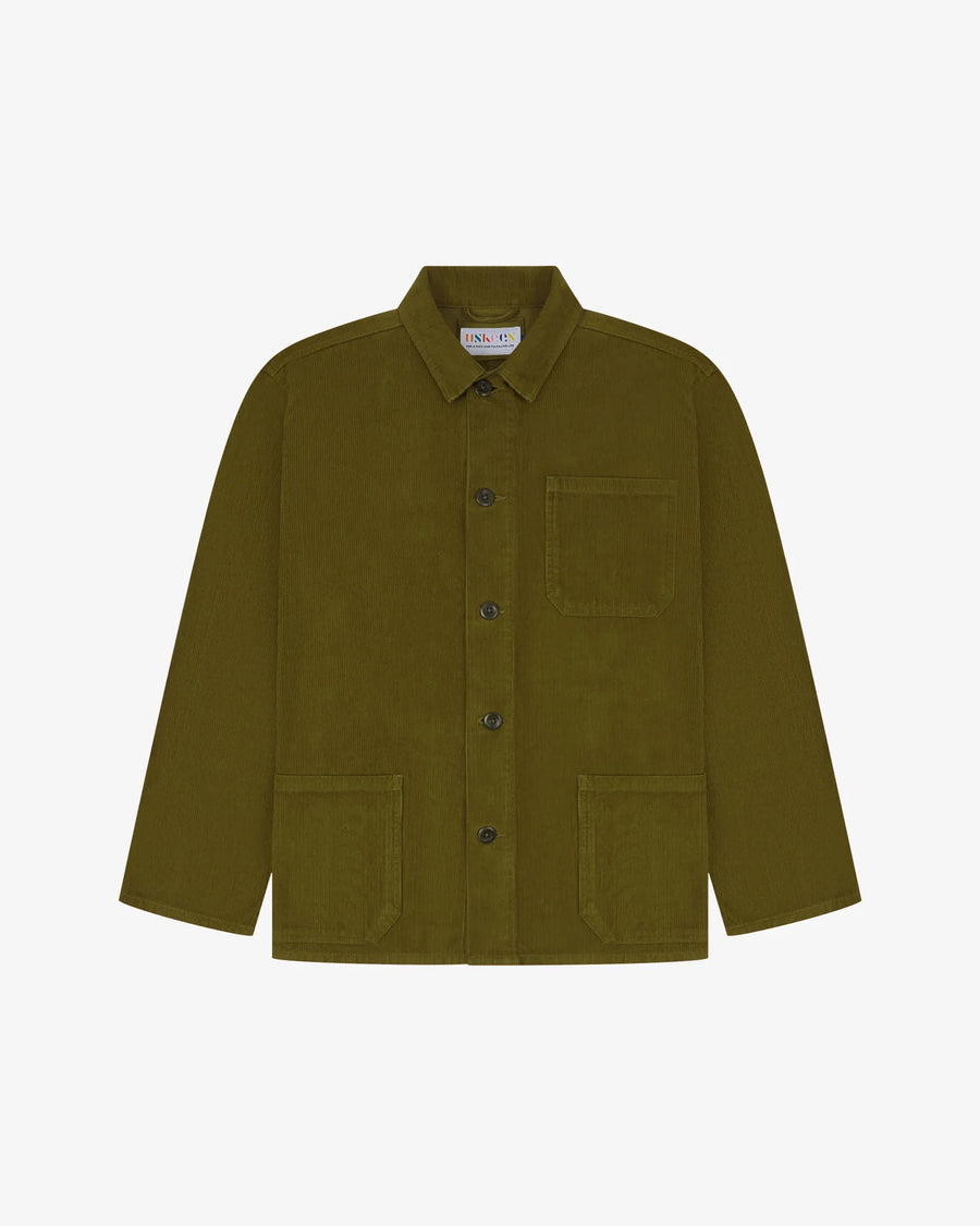 Uskees Cord Workwear Jacket Woodland Green
