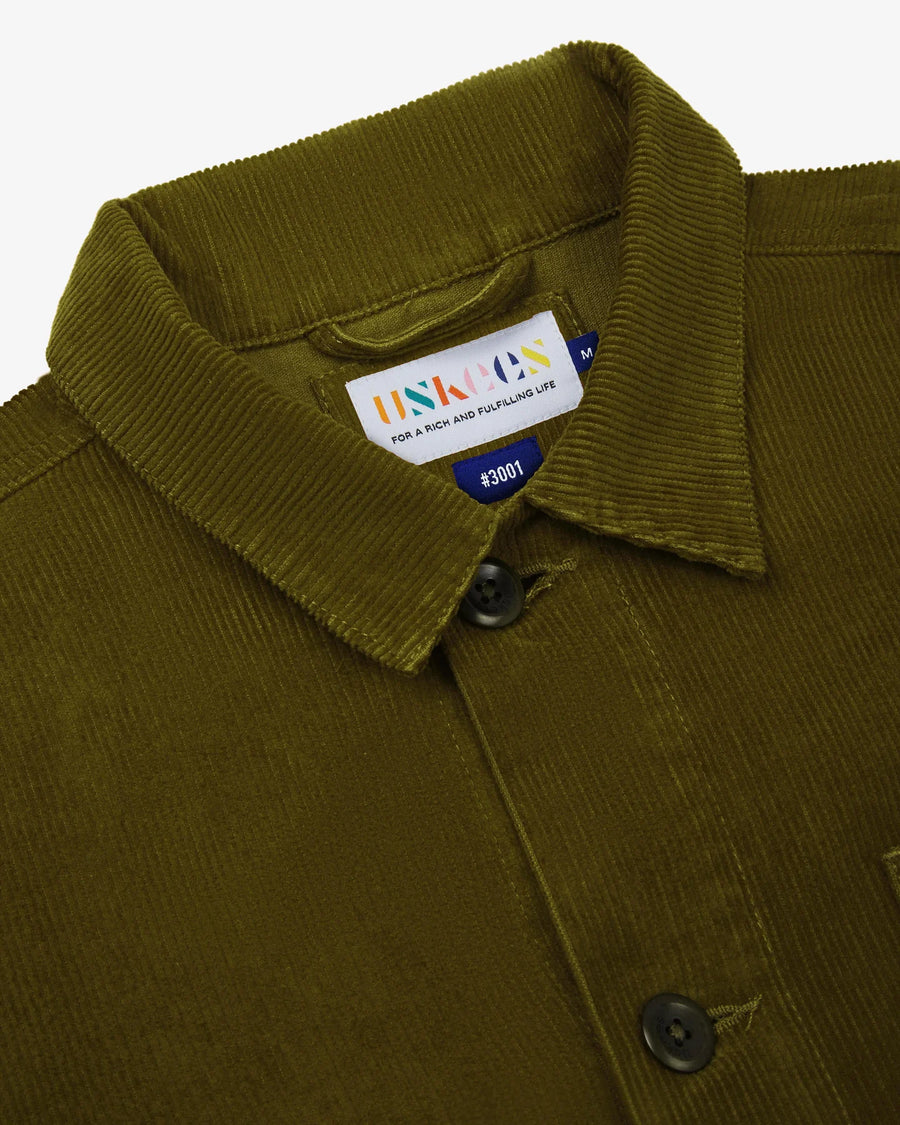 Uskees Cord Workwear Jacket Woodland Green