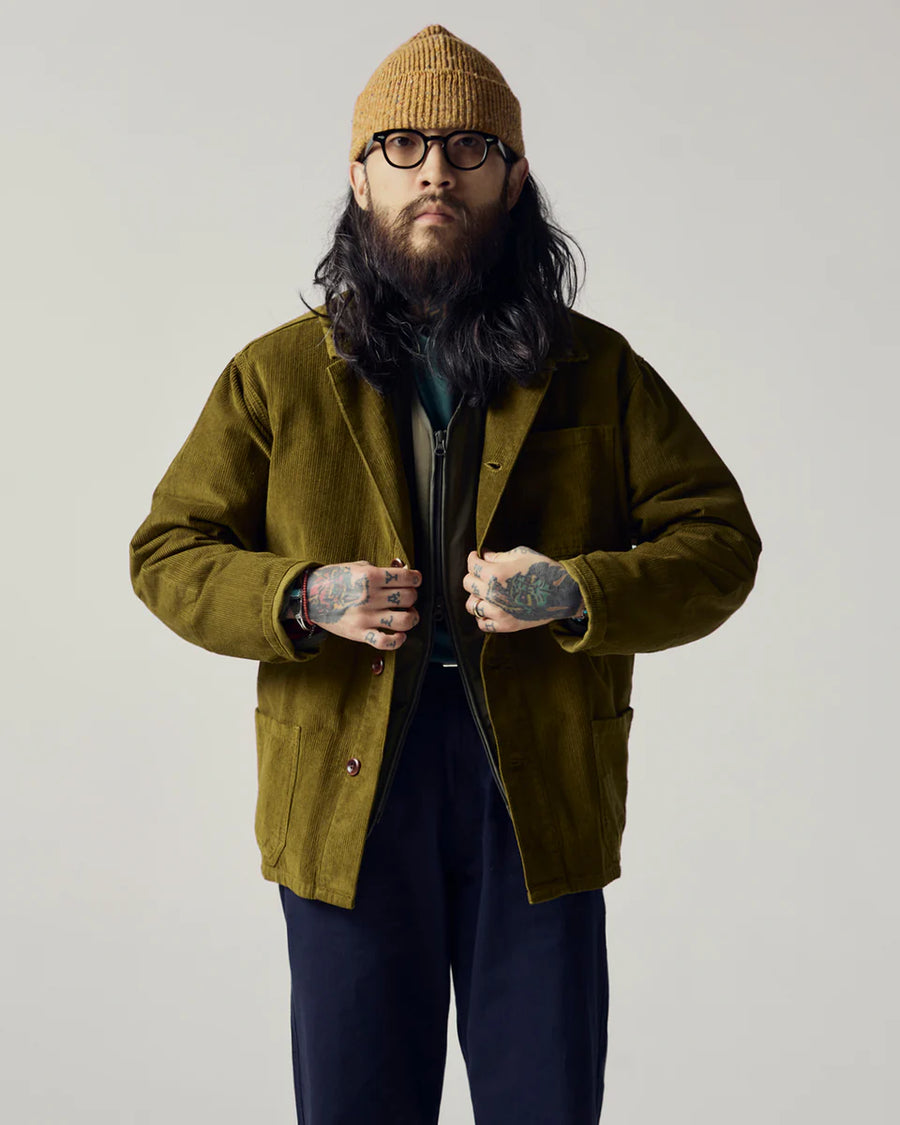 Uskees Cord Workwear Jacket Woodland Green