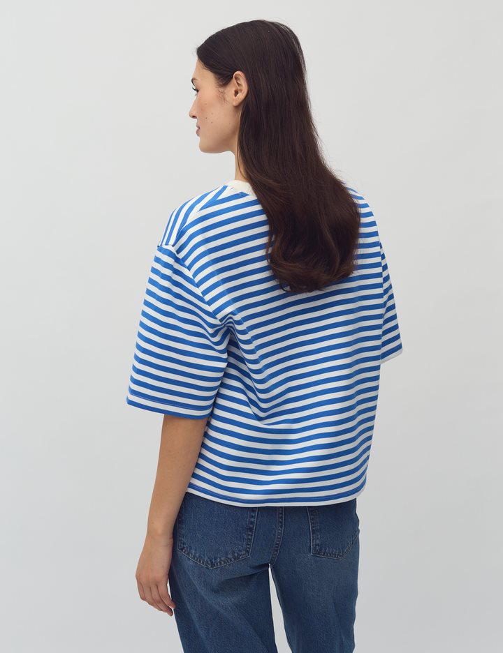 MbyM Emrys T-Shirt Sapphire Stripe Blue White