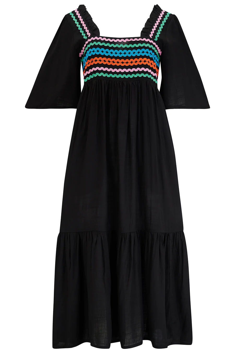 Sugarhill Selene Midi Dress Black Multi