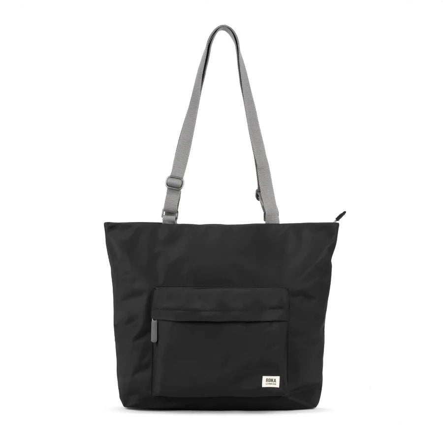 Roka London Trafalgar Tote Bag Black Recycled Sustainable