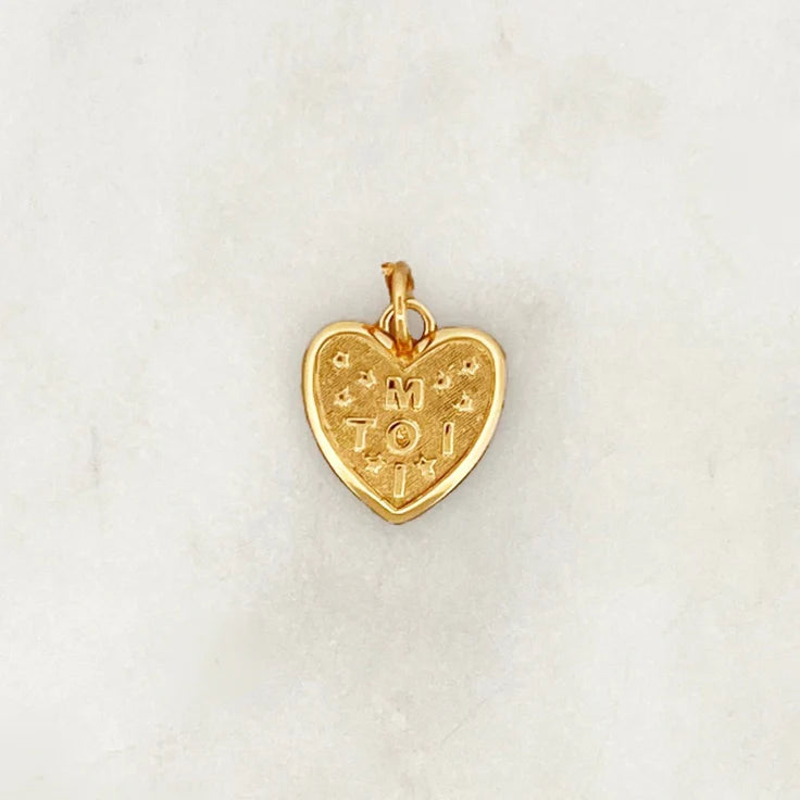 Bynouck Moi Heart Gold Plated Charm