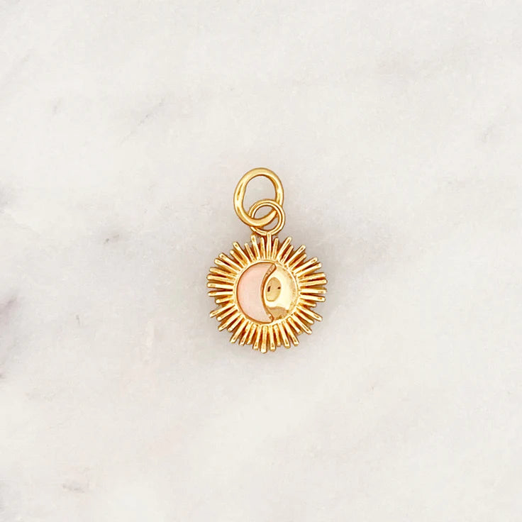 By Nouck Opal Sunray Charm Gold Plated