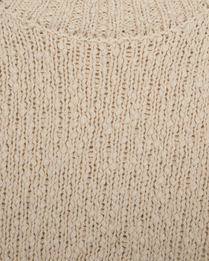 Minimum Mavis Cotton Summer Jumper Knit Brown Rice Beige