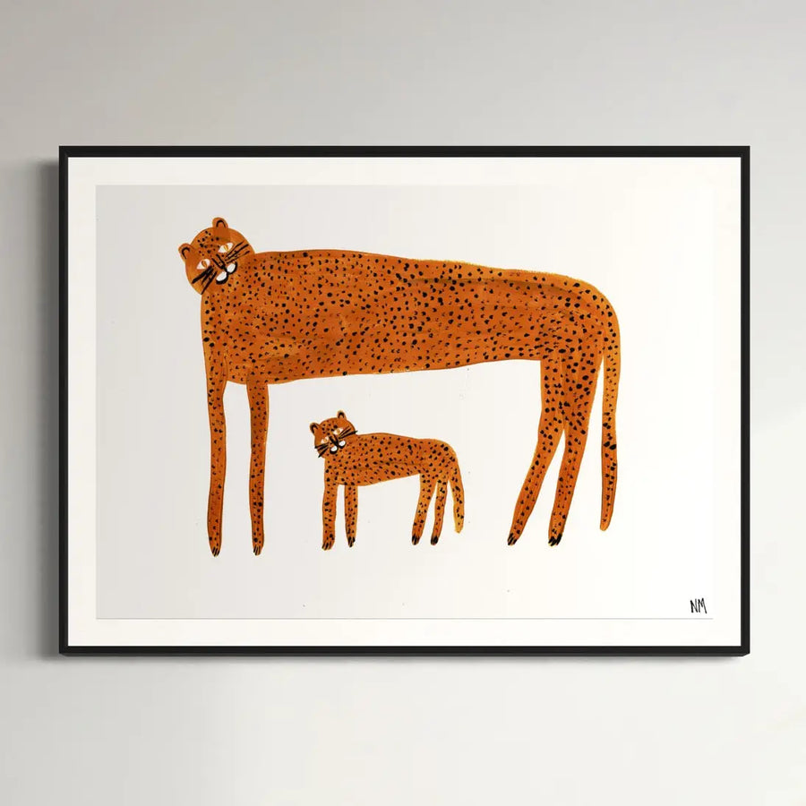 Nancy McKie Leopard & Baby Print