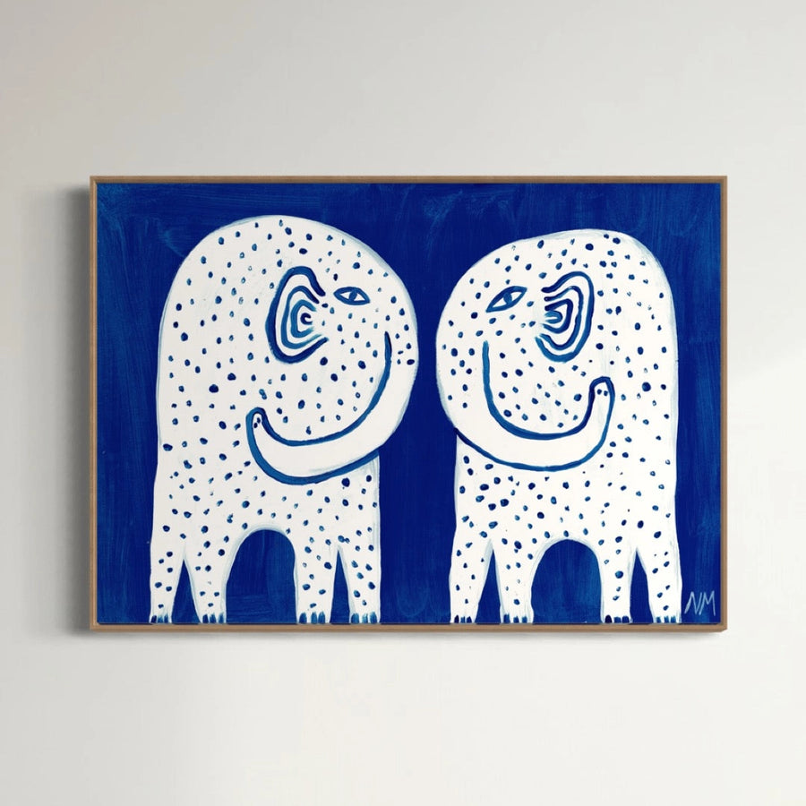 Nancy McKie Two Elephants Print