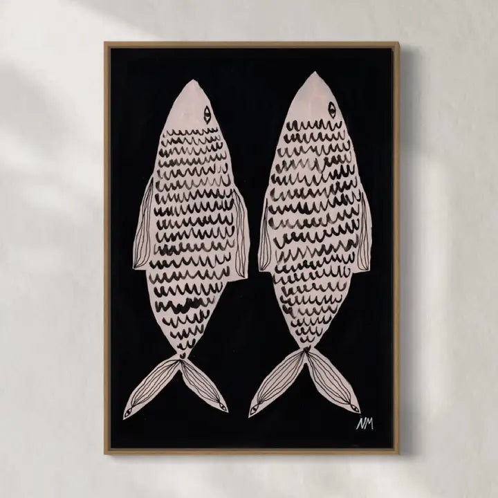 Nancy McKie Two Fish Contemporary Art Print