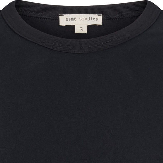 Esme Studios Signe 2/4 Boxy T-Shirt GOTS Organic Cotton Black