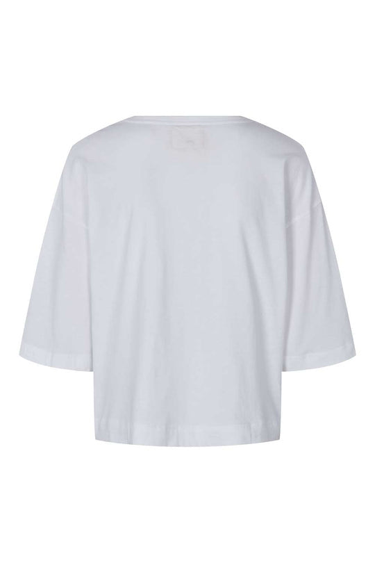 Esme Studios Signe 2/4 Boxy T-Shirt GOTS Organic Cotton White