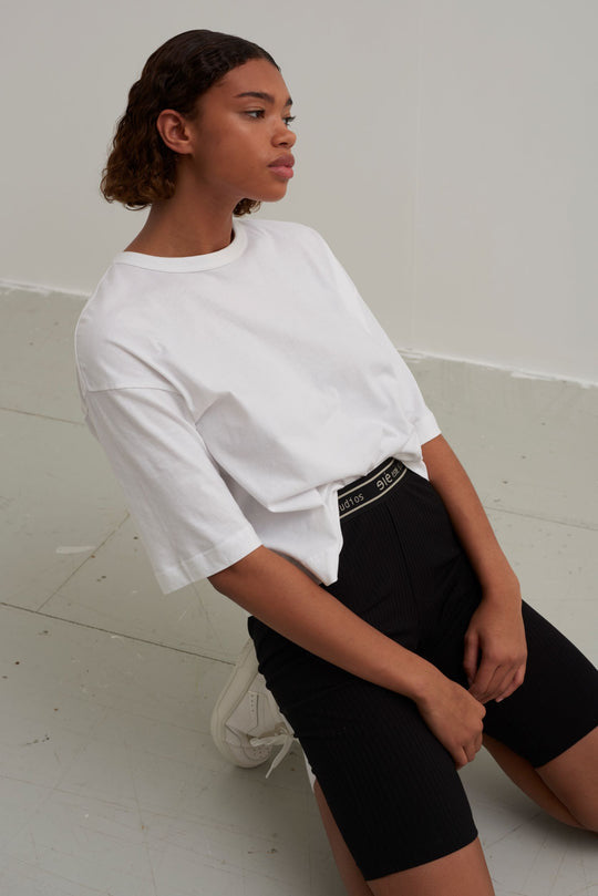 Esme Studios Signe 2/4 Boxy T-Shirt GOTS Organic Cotton White