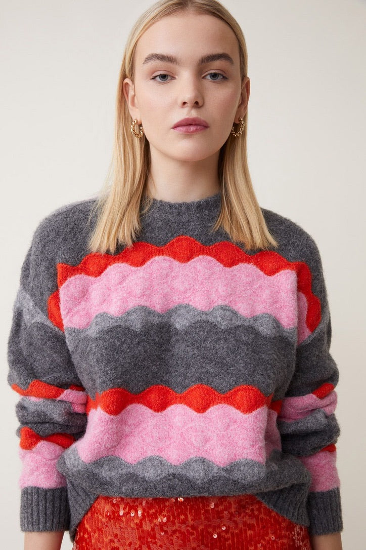 Suncoo Panayo Multicolour Pattern Jumper Sweater