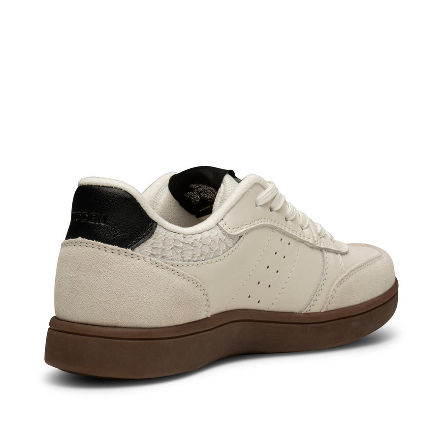 Woden Bjork White Leather Suede Trainers Sneakers