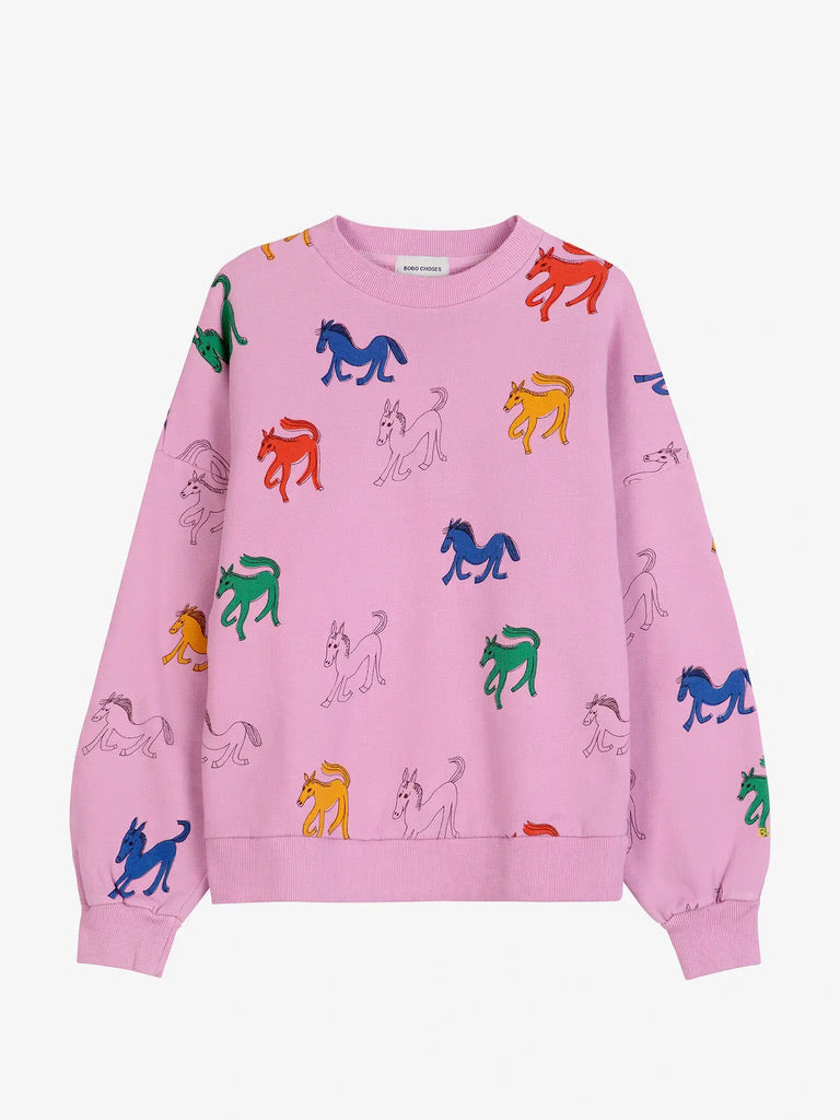 Bobo Choses Wonder Horse Printed Sweatshirt Sweater Jumper Organic Cotton GOTS