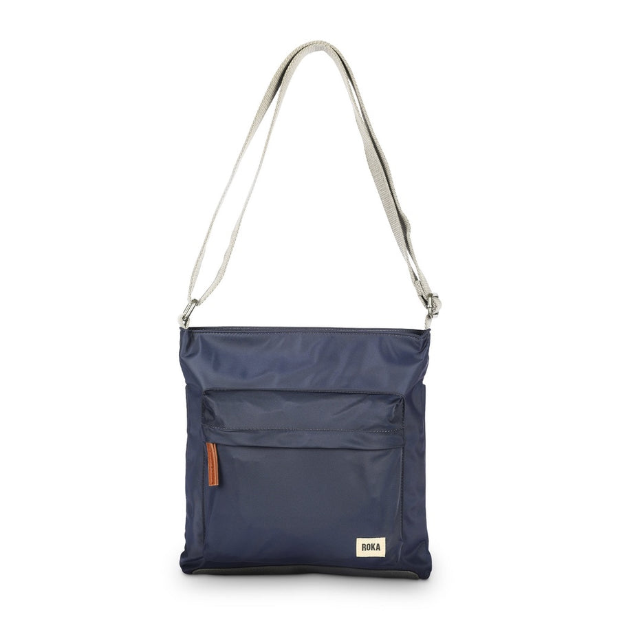 Roka Kennington Cross Body Bag Recycled Nylon Midnight Blue Navy