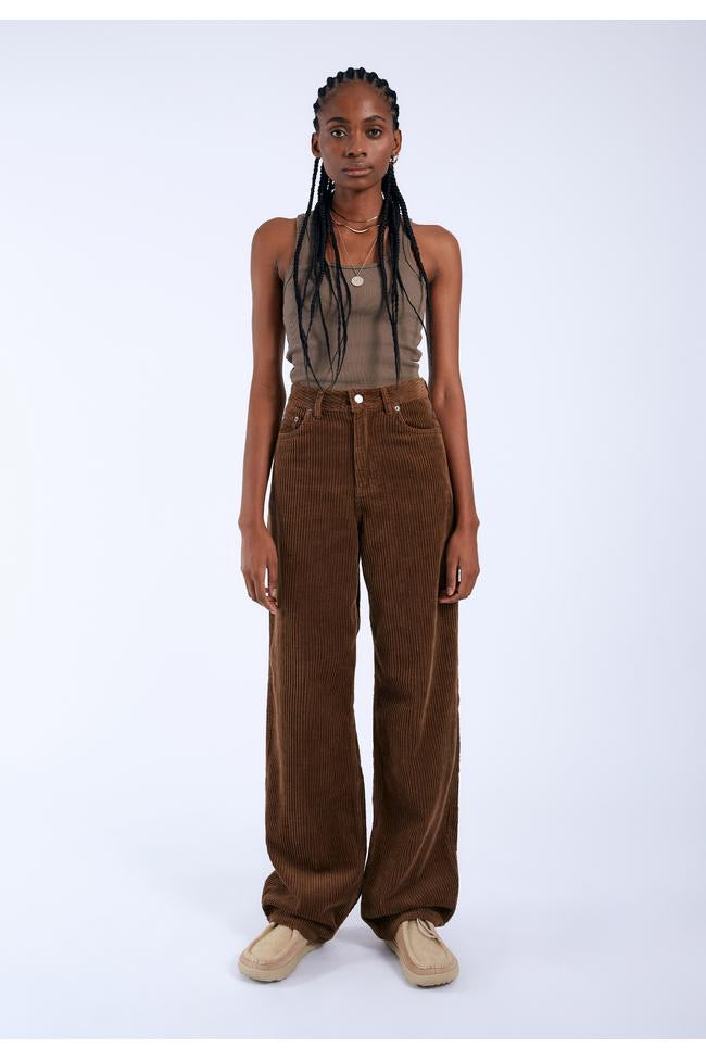 Dr Denim Donna Cord Brown Jeans Trousers