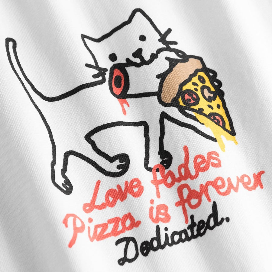 Dedicated Stockholm White T-Shirt Unisex Love Pizza