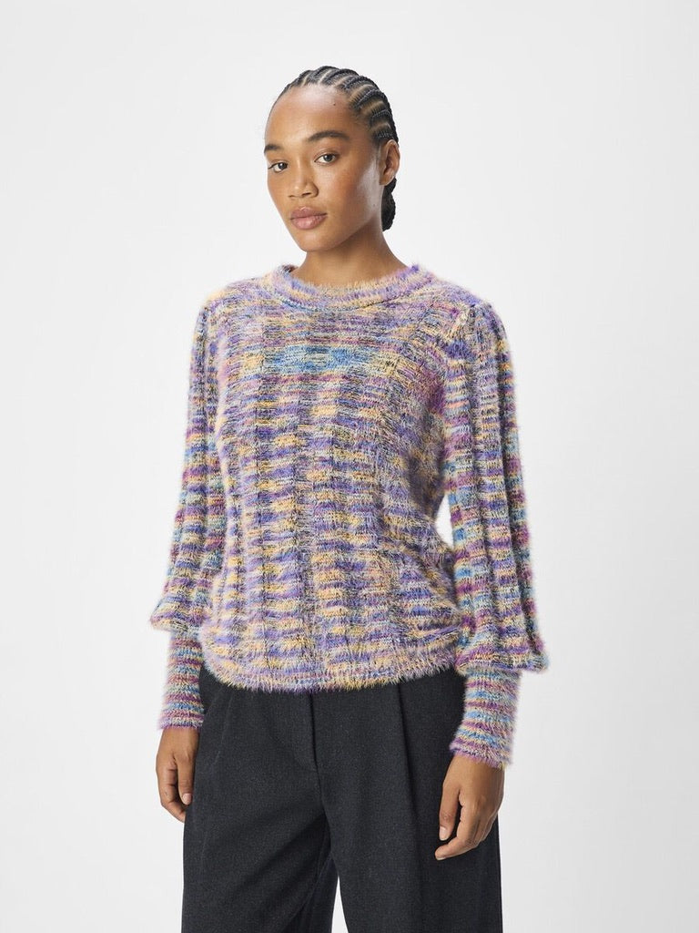 Object Talpa Knitted Jumper Multi Colour Pullover