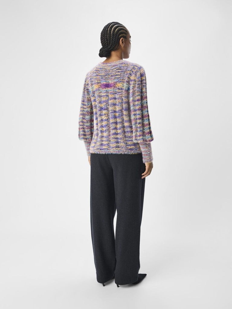 Object Talpa Knitted Jumper Multi Colour Pullover