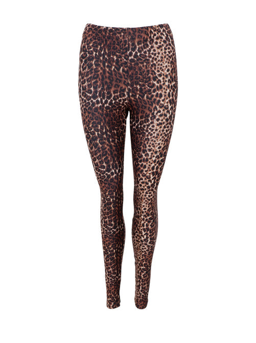 Black Colour Lynn Leopard Print Leggings