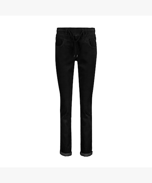 Red Button Tessy Velvet Regular Rise Trousers Jeans Black