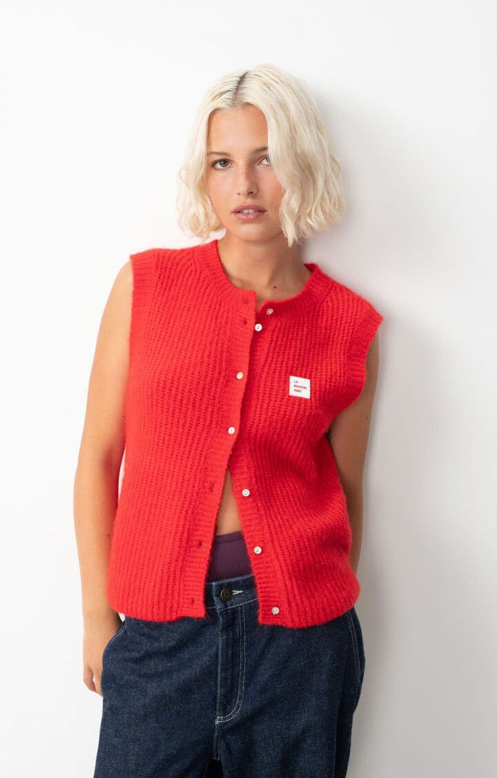 American Vintage East Gilet Chilli Pepper Red