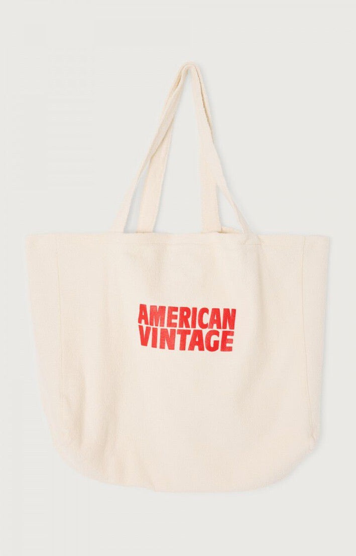 American Vintage Bobypark Terry Cotton Tote Bag Ecru