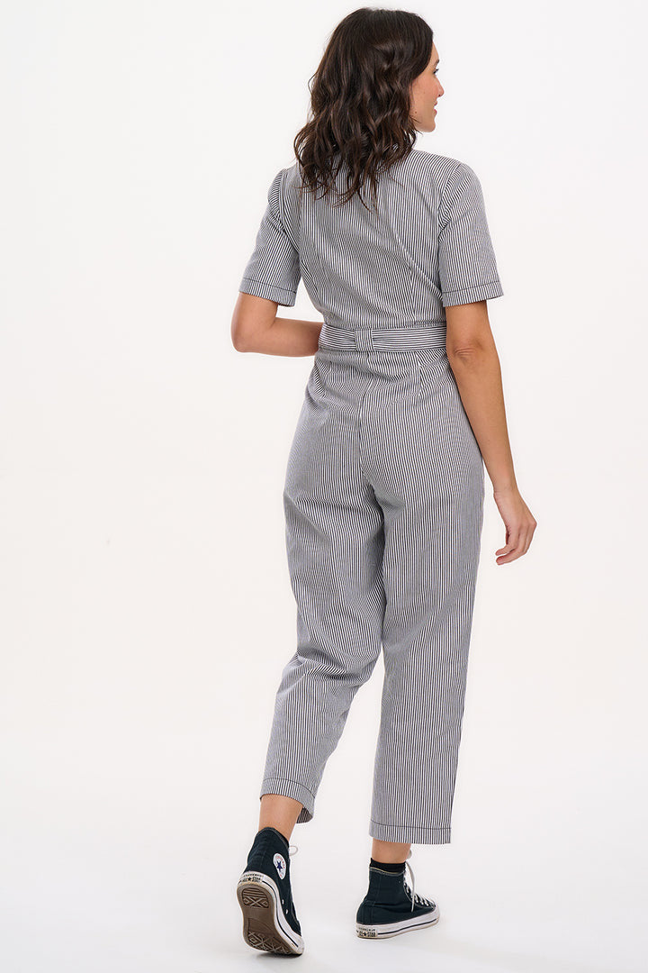 Sugarhill Brighton Meredith Boilersuit Jumpsuit Monochrome Stripe