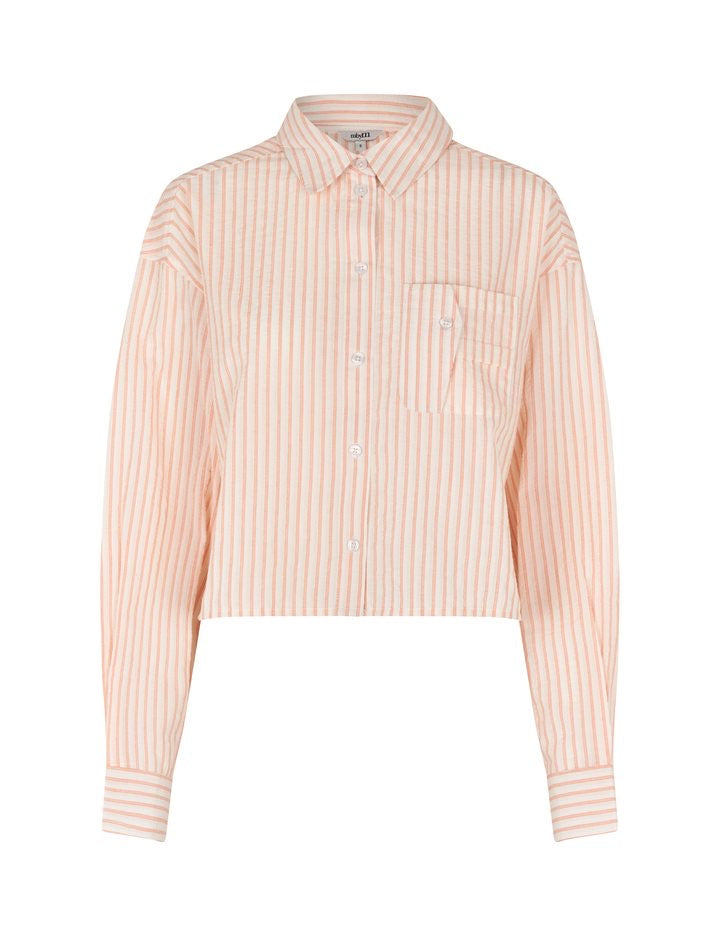 MbyM Emmelia Shirt Blouse Orange Stripe White Boxy