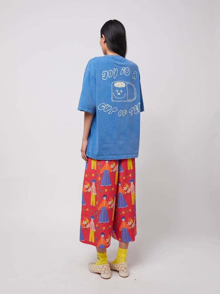 Bobo Choses Cup Of Tea Oversize t-Shirt Blue Organic Cotton