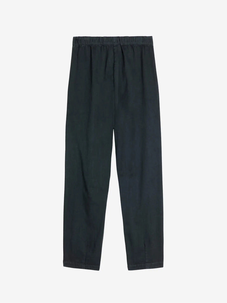 Bobo Choses Pleated Straight Leg Trousers Charcoal Black Organic Cotton