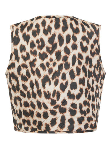 Nooki Leopard Print Padded Gilet 100% Cotton