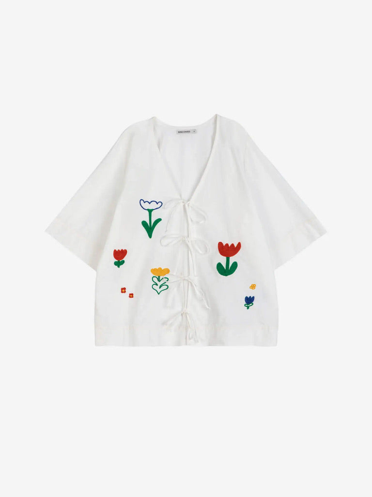 Bobo Choses Embroidered Cotton Poplin Blouse Shirt Organic