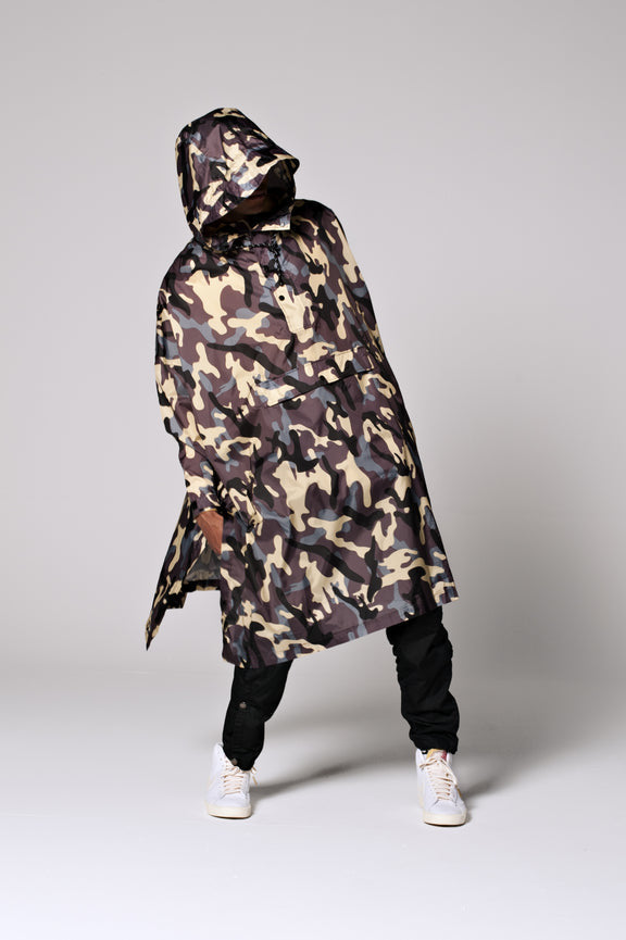 Rainkiss Poncho Camo Pac A Mac Anorak