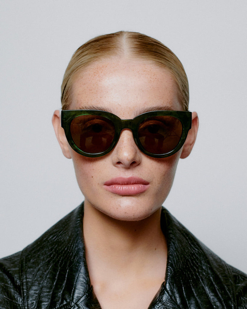 A.kjæbede Lily Sunglasses Green Marble
