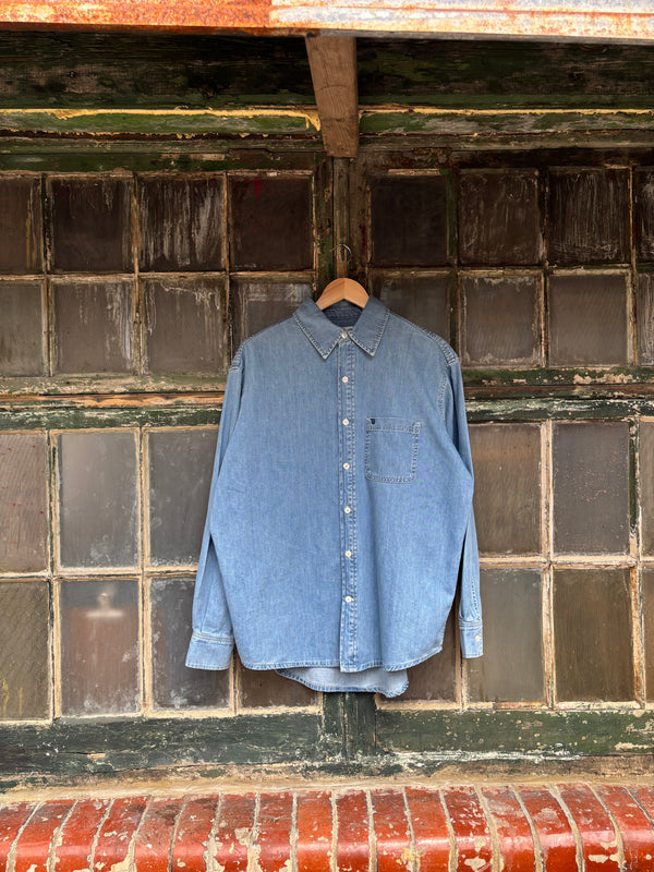 Walter Denim Grandpa Leroy Shirt Light Wash