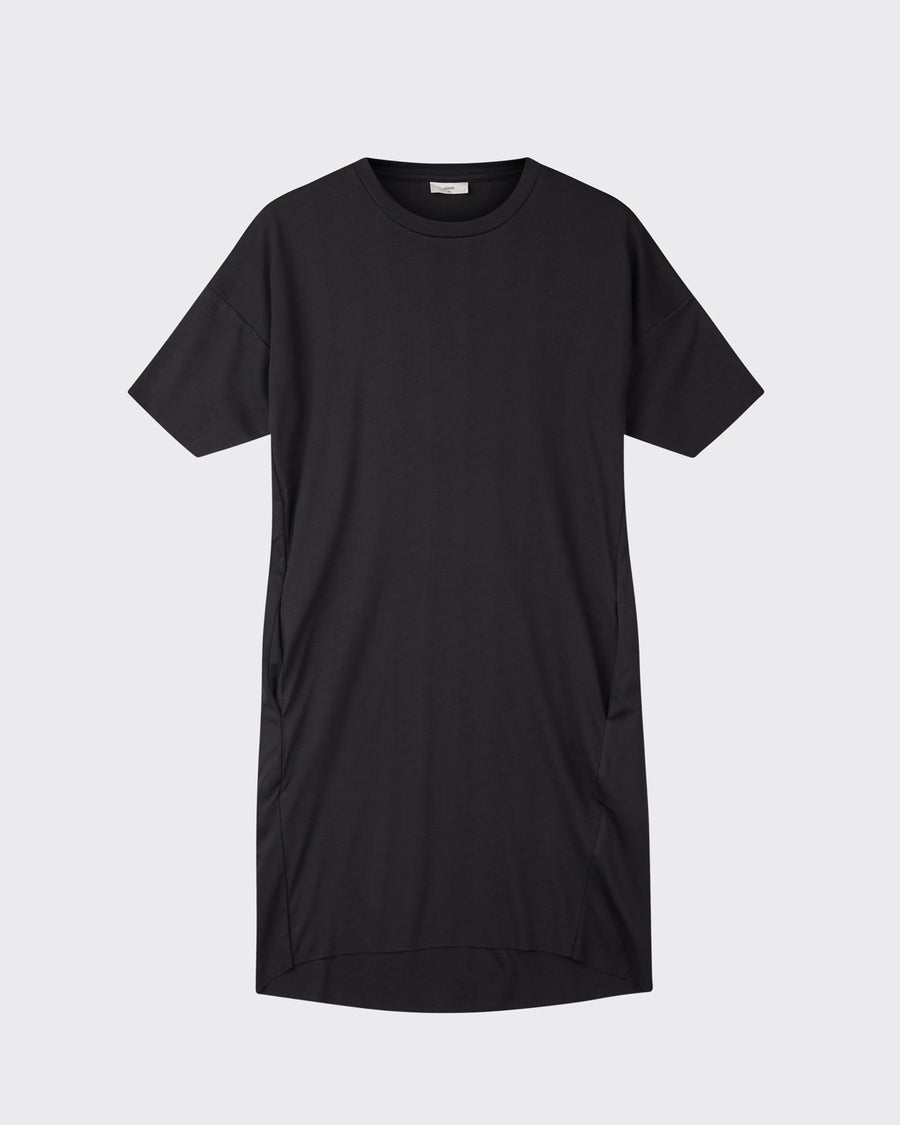 Minimum regitza black cotton t-shirt dress