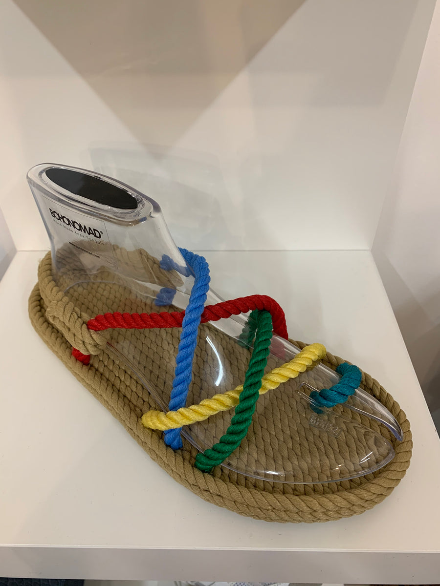 Bohonomad Turkish rope sandals Ibiza multi coloured sustainable ethical vegan