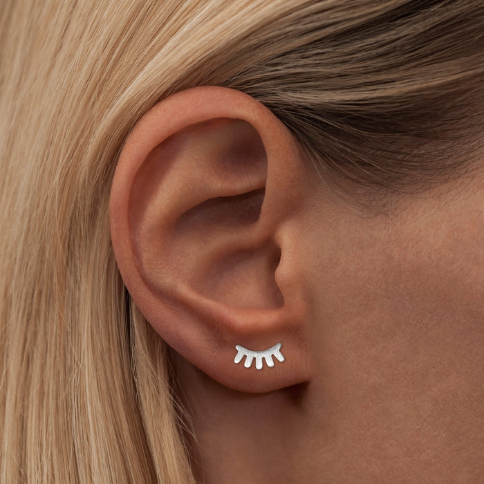 Lulu Copenhagen Single Stud Earring Sterling Silver Blink Eyelashes