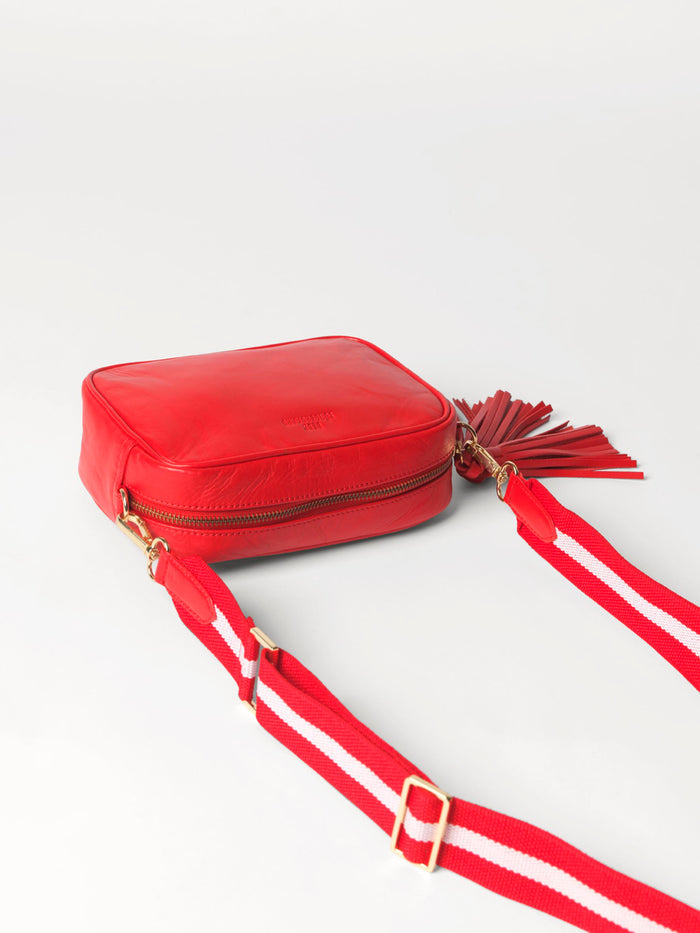 Beck Sondergaard Lullo Rua Crossbody Leather Handbag Bag Red