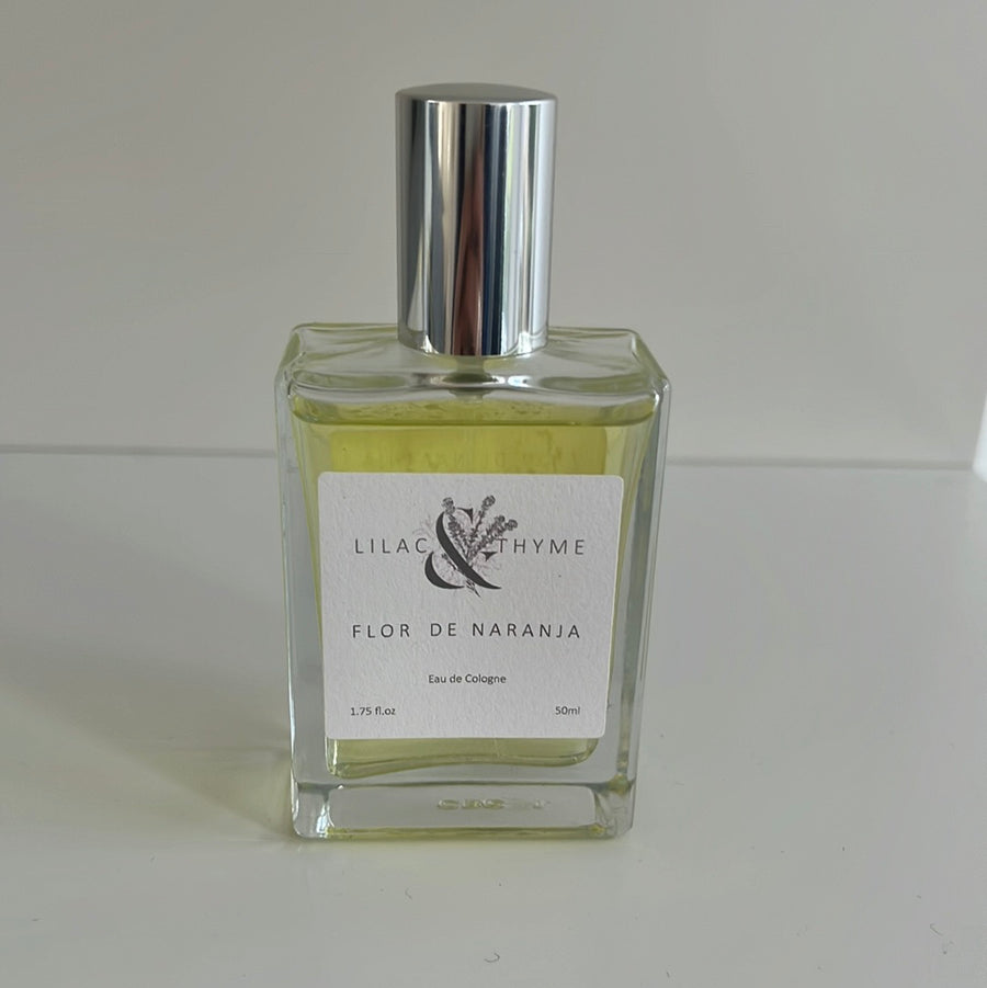 Lilac And Thyme Flor De Naranja Orange Blossom Eau De Cologne Perfume 50ml