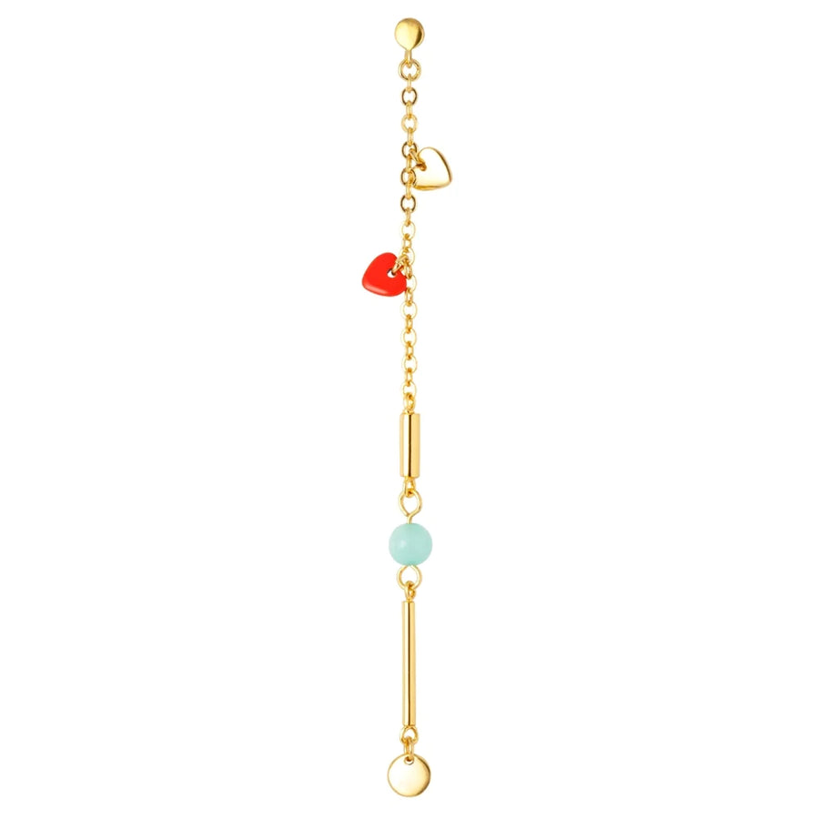 Lulu Copenhagen Long Chain Earring Topping Gold