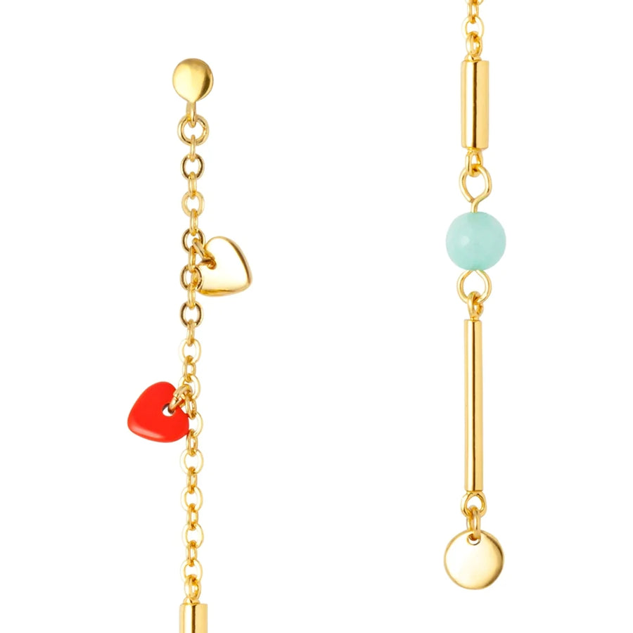 Lulu Copenhagen Long Chain Earring Topping Gold