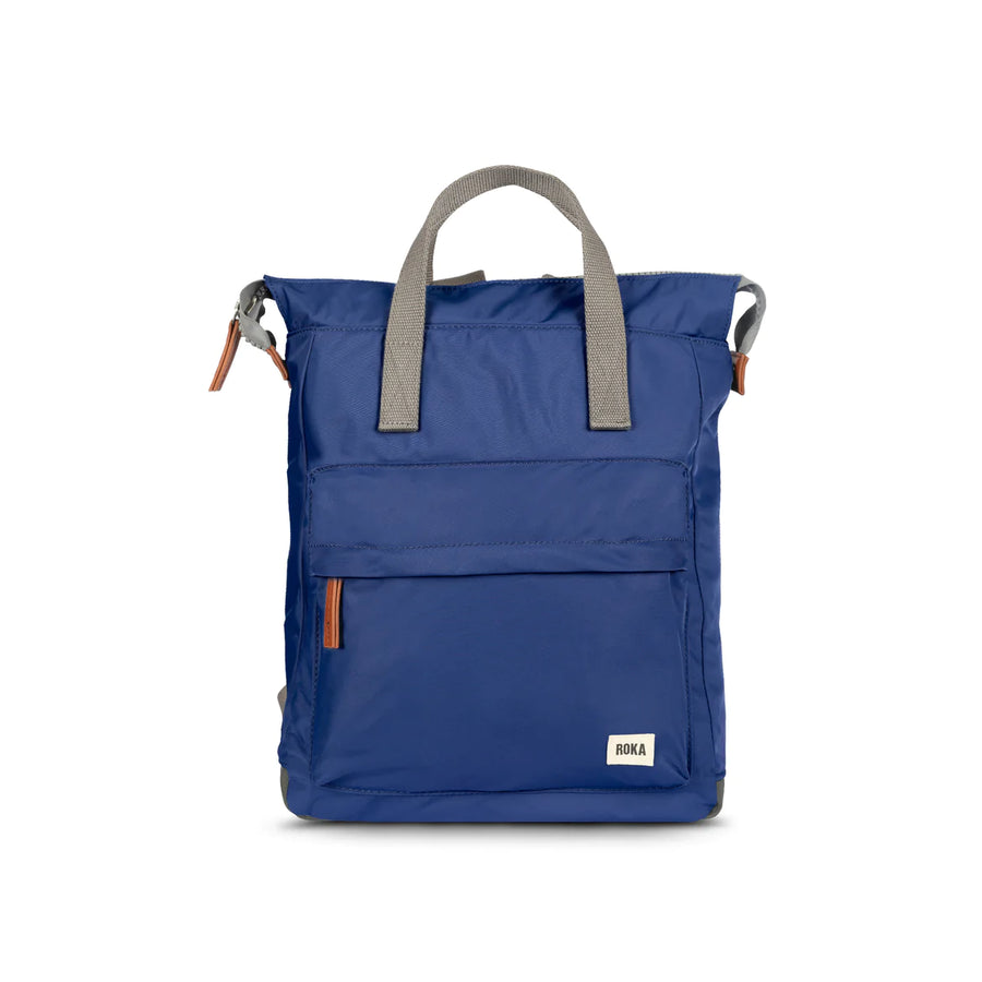 Roka London Bantry B Sustainable Rucksack Nylon Medium Burnt Blue Bag